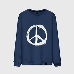 Свитшот хлопковый мужской Pacific symbol white, цвет: тёмно-синий