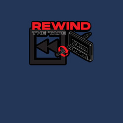 Свитшот хлопковый мужской Rewind the tape, цвет: тёмно-синий — фото 2