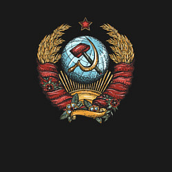 Свитшот хлопковый мужской Серп и молот СССР, цвет: черный — фото 2