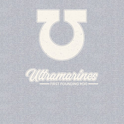 Свитшот хлопковый мужской Ультрамарины винтаж лого, цвет: меланж — фото 2