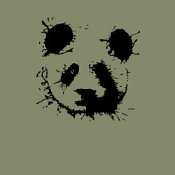 Свитшот хлопковый мужской Прикольный панда - клякса, цвет: авокадо — фото 2