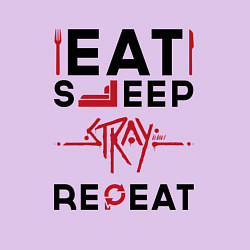 Свитшот хлопковый мужской Надпись: Eat Sleep Stray Repeat, цвет: лаванда — фото 2