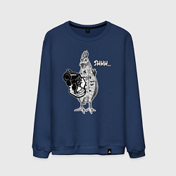 Свитшот хлопковый мужской Chiсken Gan, цвет: тёмно-синий