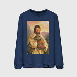 Мужской свитшот Иисус и капибара