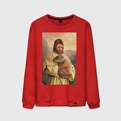 Мужской свитшот Иисус и капибара