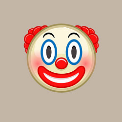 Свитшот хлопковый мужской Эмодзи Клоун, цвет: миндальный — фото 2