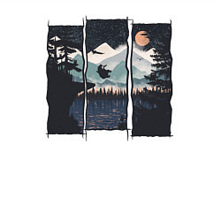 Свитшот хлопковый мужской Оранжевая луна и ночное веселье, цвет: белый — фото 2