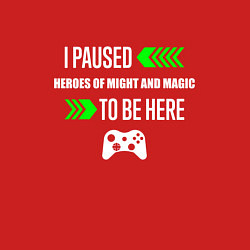Свитшот хлопковый мужской I paused Heroes of Might and Magic to be here с зе, цвет: красный — фото 2