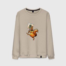 Мужской свитшот Белка против пьянства