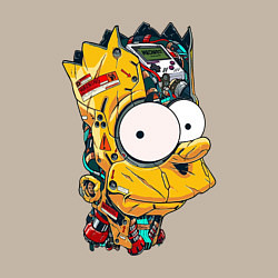 Свитшот хлопковый мужской Cyber-Bart - Simpsons family, цвет: миндальный — фото 2