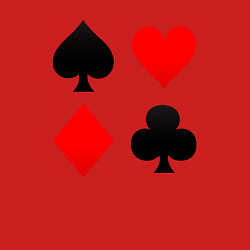 Свитшот хлопковый мужской Четыре масти игральных карт, цвет: красный — фото 2