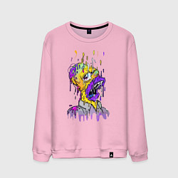 Свитшот хлопковый мужской Гомер Симпсон - стилизация, цвет: светло-розовый