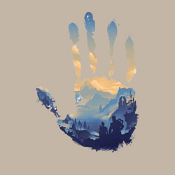 Свитшот хлопковый мужской Отпечаток ладони Кратоса, цвет: миндальный — фото 2