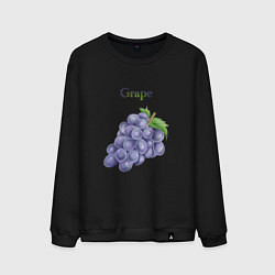 Свитшот хлопковый мужской Grape виноград, цвет: черный