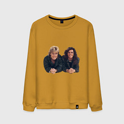 Свитшот хлопковый мужской Modern Talking band, цвет: горчичный
