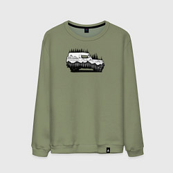 Свитшот хлопковый мужской Бездорожье без дорог, цвет: авокадо