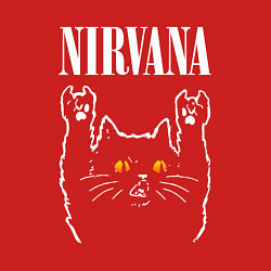 Свитшот хлопковый мужской Nirvana rock cat, цвет: красный — фото 2