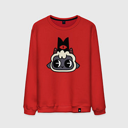 Свитшот хлопковый мужской Милая овечка- Cult of the lamb, цвет: красный
