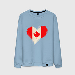Свитшот хлопковый мужской Сердце - Канада, цвет: мягкое небо