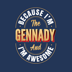 Свитшот хлопковый мужской Because Im the Gennady and Im awesome, цвет: тёмно-синий — фото 2