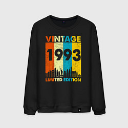 Свитшот хлопковый мужской Винтаж 1993 лимитированная серия, цвет: черный