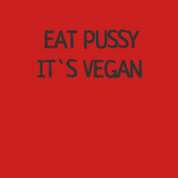 Свитшот хлопковый мужской EAT PUSSY, ITS VEGAN, цвет: красный — фото 2