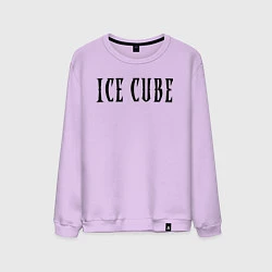 Свитшот хлопковый мужской Ice Cube - logo, цвет: лаванда