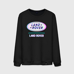 Мужской свитшот Значок Land Rover в стиле glitch