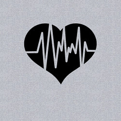 Свитшот хлопковый мужской Кардиограмма сердца, цвет: меланж — фото 2