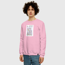 Свитшот хлопковый мужской Арт Японский стиль Felix Stray Kids, цвет: светло-розовый — фото 2