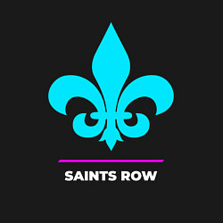 Свитшот хлопковый мужской Символ Saints Row в неоновых цветах, цвет: черный — фото 2