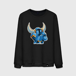Свитшот хлопковый мужской Задумчивый рыцарь - Shovel Knight, цвет: черный