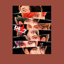 Свитшот хлопковый мужской Stray Kids eyes, цвет: кирпичный — фото 2