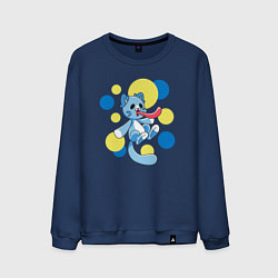 Свитшот хлопковый мужской Candy Cat PP, цвет: тёмно-синий