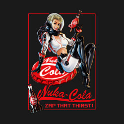 Свитшот хлопковый мужской Nuka - cola girl, цвет: черный — фото 2