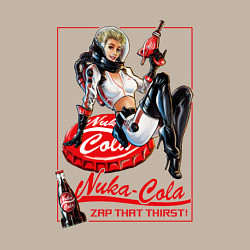 Свитшот хлопковый мужской Nuka - cola girl, цвет: миндальный — фото 2