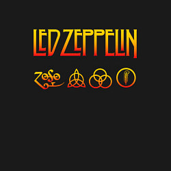 Свитшот хлопковый мужской Led Zeppelin - logotype, цвет: черный — фото 2