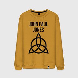Свитшот хлопковый мужской John Paul Jones - Led Zeppelin - legend, цвет: горчичный