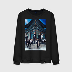 Свитшот хлопковый мужской Stray Kids Thunderous, цвет: черный