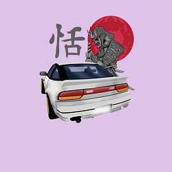 Свитшот хлопковый мужской NIssan 180SX Samurai JDM, цвет: лаванда — фото 2