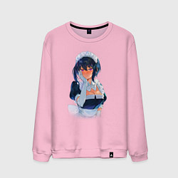 Свитшот хлопковый мужской Моя новая горничная очень подозрительна, цвет: светло-розовый