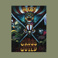 Свитшот хлопковый мужской Кроссгильдия Багги сама - One Piece, цвет: авокадо — фото 2