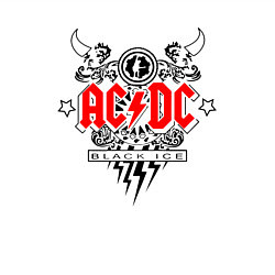 Свитшот хлопковый мужской ACDC Black Ice с молниями, цвет: белый — фото 2