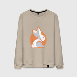 Свитшот хлопковый мужской Orange Rabbit, цвет: миндальный