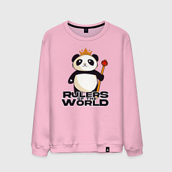 Свитшот хлопковый мужской Панда - Правители Мира, цвет: светло-розовый