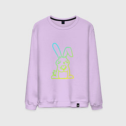 Свитшот хлопковый мужской Love - Rabbit, цвет: лаванда