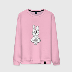 Свитшот хлопковый мужской Bunny - Girl, цвет: светло-розовый