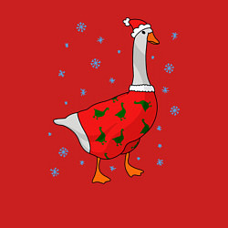 Свитшот хлопковый мужской Гусь новогодний, цвет: красный — фото 2