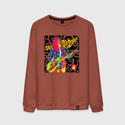 Мужской свитшот Мужчина с гитарой ретро