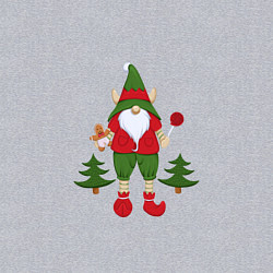 Свитшот хлопковый мужской Новогодний гном Рождество, цвет: меланж — фото 2